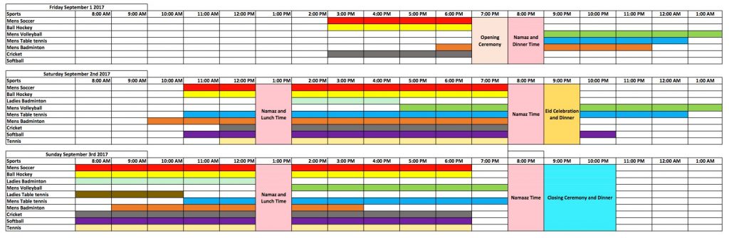 al-wahda-high-level-schedule - Al-Wahda Sports Festival 2019